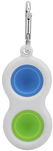POENVFPO Einfaches Fidget-Pop-Spielzeug, Knallende Fidget-Schlüsselanhänger, Tragbares Sensorisches Push-Schlüsselanhänger-Spielzeug für Kinder, Erwachsene (grün+blau)