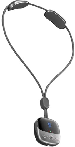 Beheiztes Nackenmassagegerät, 5,5 x 5,2 x 2 cm, 3 Modi, zur Entlastung der Halswirbelsäule, für Büro, Fitness, Innenbereich, Zuhause, tägliches Fahren, Stillen, Pendeln, Pulswärme, tragbarer Anhänger