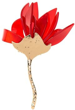 Baesics Brosche Damen Magnolie - Ansteckblume aus Acetat Anstecknadel | Aus pflanzenbasiertem Celluloseacetat, marmoriert und federleicht, handbemalt. Für Kleid, Mantel, Hochzeit und als Geschenk