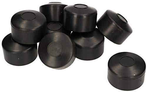 KOTARBAU® Lot de 100 capuchons de poteau de clôture ronds en plastique Noir 48 mm