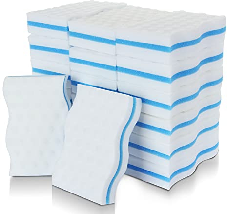 Starvest - Spugne magiche, 24 spugne in melamina di pulizia molto spesse, per bagno, piscina, cucina, pavimento, parete (senza prodotti chimici), colore: bianco