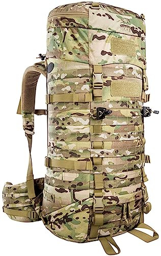 Tasmanian Tiger TT Base Pack 52 MC Modularer, erweiterbarer Einsatz-Rucksack 52L bis 65L Volumen, Trekking-Rucksack mit Molle-System und abnehmbarem Hüftgurt Multicam