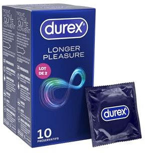 Durex- Lot de 2 boîtes de Préservatifs Performance Booster - 2x10 pièces