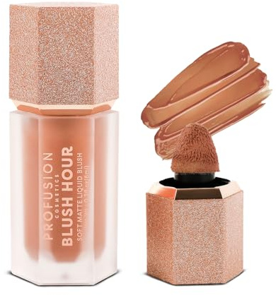 Profusion Cosmetics Blush Hour Lightweight and Long Wearing Soft Matte Cream Blush, Buildable, Natural Finish, Radiant Glow (Bellini)
