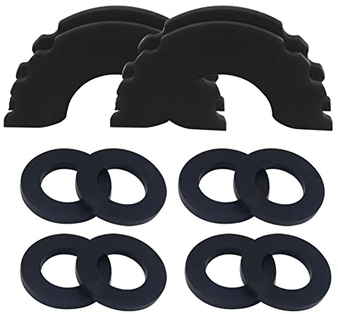 iSpchen D-Ringe Schäkel,2 Stück Schäkel Isolator Kit D Ring Abdeckung,8 Stück Unterlegscheiben Kit für 3/4 Zoll Schäkelschutz Off-Road Anhänger Schäkel Abdeckung Autozubehör