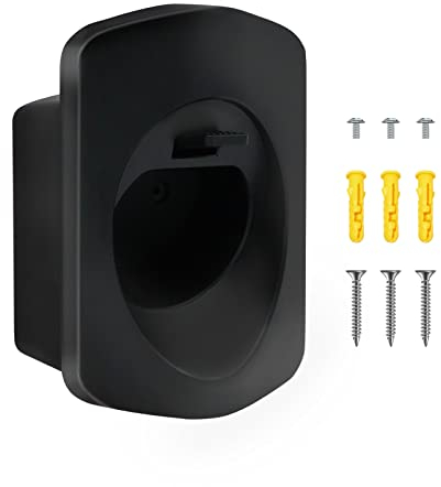 MCEVKELN Type 2 EV Charger Holder, EV Car Charging Cable Organizer | Nozzle-Holster Dock| Plug Wall Mount| Screws| Black| Electric Vehicle Holder Compatible with Tesla/MG/BMW/VW/Polestar
