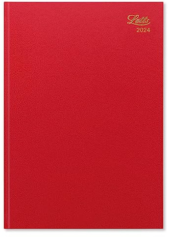 Letts Standard Terminplaner 2024, A4, Wochenansicht, Rot