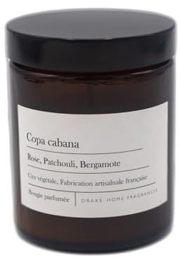 Drake Home Fragrances Bougie parfumée Naturelle Copa Cabana - Rose, Patchouli & Bergamote