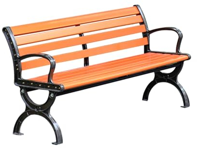 asdchZen Gartenbank mit Rückenlehne, Outdoor Lounge Sessel, Gartenmöbel, Holz-Kunststoff-Verbundwerkstoff, belastbar bis 500 kg, 1,2 m