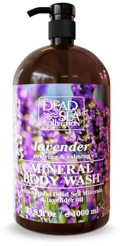 Dead Sea Collection Gel Douche à la Lavande pour Femmes et Hommes – Avec Minéraux Purs de la Mer Morte et Huile de Lavande – Nettoie et Hydrate la Peau (1000 ml)