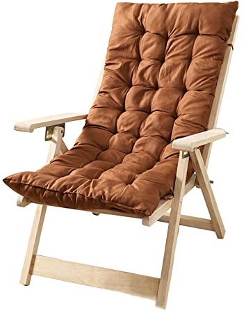 CCYENG Verstellbarer Liegestuhl aus Holz, klappbarer Garten-Sonnenliege-Relaxsessel mit hoher Rückenlehne, Loungesessel für den Außenbereich für Balkon/Terrasse/Strand