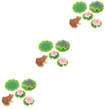 HANABASS 3 Sätze Kleine Landschaftsornamente tierfiguren bescherung Weihnachten wheinatsgeschenke Geschenkidee Dekoration Zubehör für Fischaquarien blumenpflanzer Froschmodell Harz