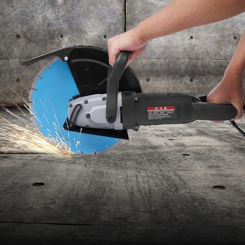 Betonsäge Steinsäge Tiefe Einstellbar Schneidekreissäge Mit Einem 180° Drehbaren Griff Elektrische Betonsäge 3800rpm Maximale Schnitttiefe 135mm,Geeignet Für Metall,Porzellan,Holz,Stahlbeton ﻿