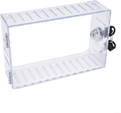 HOHOVYVY Ventilation box for radiators, thermostat lock box, clear acrylic thermostat guard, clear cover lock box
