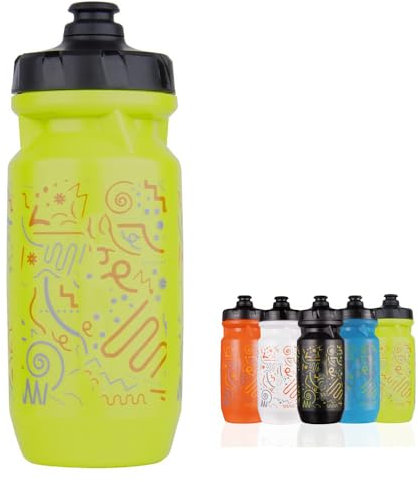 CERFFOOL - Botella de agua para exteriores, ciclismo, camping, senderismo, carreras, viajes, impermeable, PP5, sin BPA, botella de deporte, color amarillo