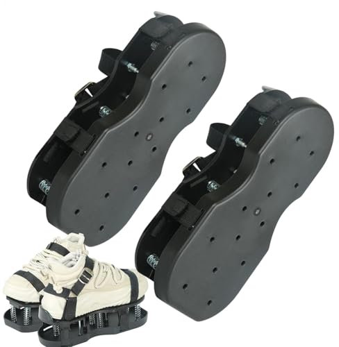 Erconsso Scarpe aeratore per Prato, a Doppio Strato, con Regolabile, Sandali per aerazione per Giardino e Cortile