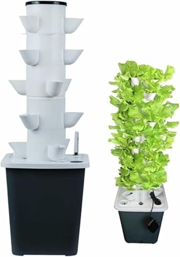 GZYHDC Kit di coltivazione idroponica 15/20/25/30 baccelli idroponica torre onics, sistema di impianto acquaponica con pompa di irrigazione, adattatore, timer per s, frutta e verdura
