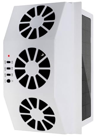 HORIALENCE 3 Piezas Ventilador Solar para Automóvil Enfriador de Aire con Energía Solar Ventilador de Escape para Ventanas de Coche para Olores y Calor Vehículos