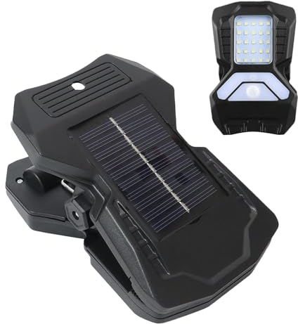 Dopsyesn Lumieres Solaires a Clip - Lumières Extérieures Étanches avec Détecteur de Mouvement - Accessoires De Jardin Pour Camping Escaliers Pelouse Allées Balcon - Installation Extérieure pour Ferme,