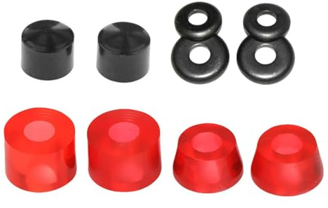Générique Skateboard Truck Rebuild-Kit - Lenkgummis Set Mit Pivot Cups & Unterlegscheiben | PU-Buchsen Für 5-Zoll Trucks, Bushings Set Für Street, Park & Downhill, Skate-Wartung & Ersatzteile, 45 g