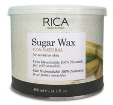 RICA | Sugar Wax 400 ml 100% Naturale per Pelli Sensibili | Cera Idrosolubile a Base di Zucchero | Epilazione Professionale per Viso, Ascelle e Zona Bikini | Senza Colofonia | Made in Italy