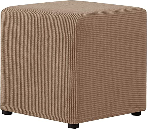 Hockerbezug Rund/Quadratisch/Rechteckig 40x40 Ottoman Cover Ottomane Schonbezug Hocker Hussen für Fußhocker Stretch Ottomane Abdeckung Hocker Protector Hockerabdeckung ( Color : #4 , Size : 38X38CM )
