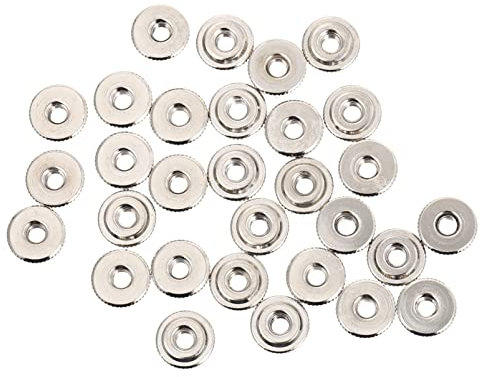 TEHAUX 30pcs Thumb Nuts Knurled Lock Nuts Furniture Hardware Carbon Steel Nickel Plated Easy to Use