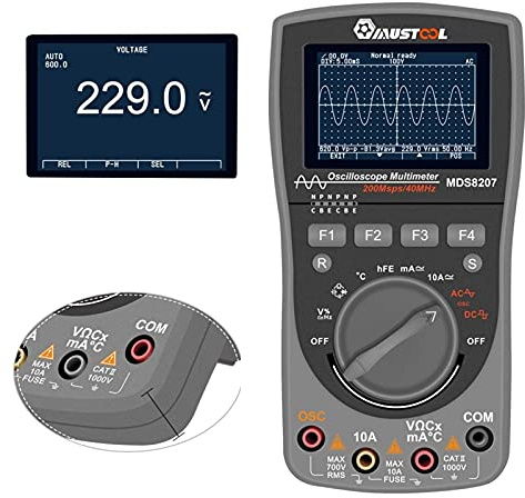 PAKLIF MDS8207 2in1 Intelligent Digital Storage Oscilloscope Multimetro One Key Auto Oscilloscop Tester con grappo analogico