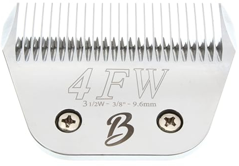 Bucchelli Abnehmbare A-Serie, breite 4F-Klinge, für Hundepflege, Schnitte, Länge 9,6 mm, japanischer Hartstahl, abnehmbare Klinge, kompatibel mit A5-Serie (B4FW)