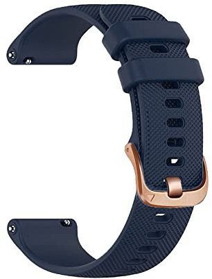 Wtukmo 18/20 mm Armband für Garmin Vivomove 3S/4S/HR/Forerunner 245 Smartwatch, Sport-Silikon, Schnellverschluss-Armband, Zubehör, Vivoactive 3 3t S40, Achat