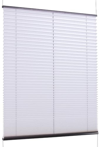 K-Home Klemmfix-Plissee Florida Weiß 105 x 130 cm (B x L) einzigartiges Design mit bezauberndem Lichteffekt