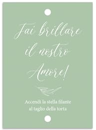 CESANA LIKE PHOTO Scintille Luminose per Matrimonio Verde Salvia Cartoncini Stelline Luminose per Matrimonio: Illuminate Il Vostro Giorno Speciale 40 pz