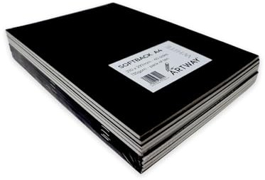 Artway Skizzenbuch mit Softcover, A4, Hochformat, 135 g/m² Zeichenpapier, 20 Seiten/40 Seiten, 10 Stück, weiß