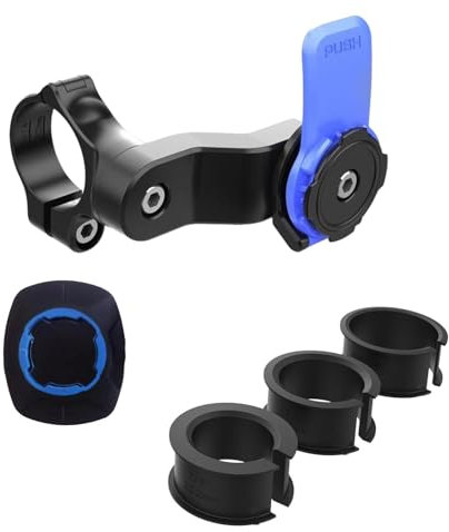 Kisbeibi Support de téléphone pour moto, rotatif à 360°, réglable, support de téléphone pour moto, support de téléphone universel pour la plupart des appareils GPS et smartphones de 4,7 à 7,2 pouces