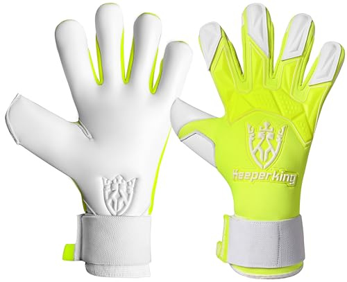 Keeperking Torwarthandschuhe Herren, Erwachsene, Jungen | Hybrid-Innennaht Professional Contact Next Grip 4 mm, maximaler Grip, Schutz und Komfort mit Easy-Slip-System | Fußball-Torwarthandschuhe