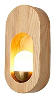 Lámpara de Pared de Madera Nórdica Moderna con Base G4, Lámpara de Pared de Interior Sencilla Ideal Para Dormitorio, Balcón, Pasillo Y Escalera, Accesorio de Iluminación Para decoración del Hogar