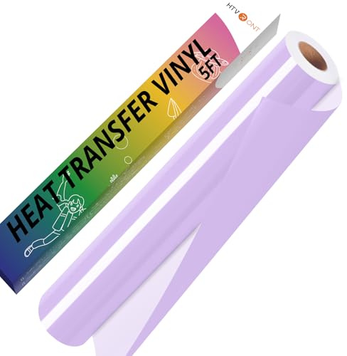 HTVRONT Lilac HTV Vinyl 12x5ft(30.5x153CM) Heat Transfer Film for T-Shirts | Easy to Cut & Weed, Compatible With All Craft Cutter Machines