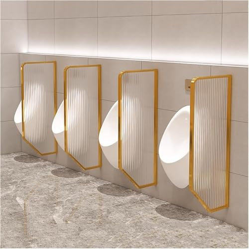 MAYFABD Urinale aus Edelstahl an der Wand Montiertes Urinal für Männer Sichtschutz Moderne Urinal-Trennwand für öffentliche Toiletten in Unternehmen Toilettentrennwand aus Rostfreiem,C,1PCS