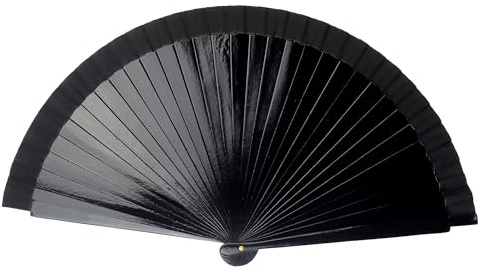 Freak Scene Fächer Wedel einfarbig schwarz einfach faltbarer Handfächer Taschenfächer Windfächer