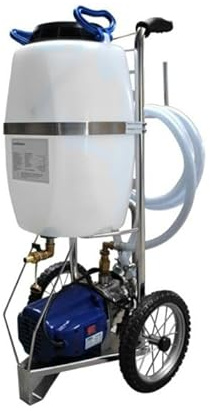 Riberger Stazione di riempimento e risciacquo, 25 l, dispositivo mobile per riscaldamento a pavimento, riscaldamento a parete, miscela di glicole, pompa 230 V, 1200 W, circuito di riscaldamento