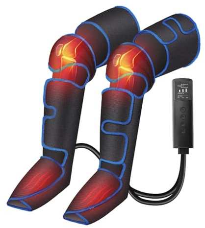 SUNGENIX Bein Massagegerät mit Wärme - 3x3 Wärme & Intensität - Luftkompression für Oberschenkel, Wade, Knie - Gegen Muskelkater, Verspannungen & für Sportler - Büro, Zuhause