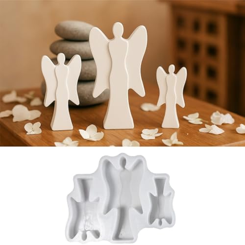 Silikonform Engel, 3D Gießformen Silikon, Silikonformen Gießformen, DIY Engel Gipsformen zum Gießen, Kerzen Silikonform Gips zum Gießen, für DIY Kerzen Seife Gips Handwerk (A)