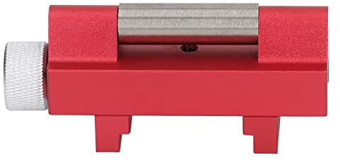Honing Guide Tool, Fixed Angle Sharpening Holder for Woodworking Chisels, Aluminum Alloy, Red and Silver - Smooth Sliding, Adjustable Angle, Durable Wear Resistant Design for