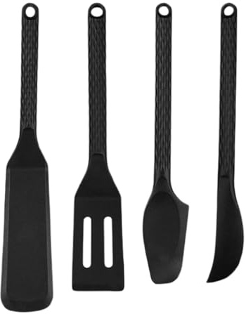 Set di Utensili da Cucina in Silicone - 4 Pezzi Utensili Da Cucina Antiaderenti Per Cottura E Preparazione,Set Di Raschietti In Silicone Per,Per Friggere Mescolare Servire Scolare Girare Raschi