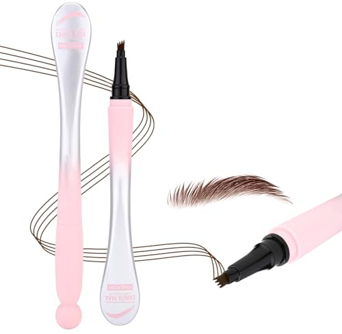 Lápiz de cejas Con Punta de 4 Puntas, Eyebrow Pencil, Resistente Al Sudor, Duración Todo el Día Sin Decolorar, 24 Horas De Fijación, Maquillaje para cejas que crea trazos que imitan el vello-01