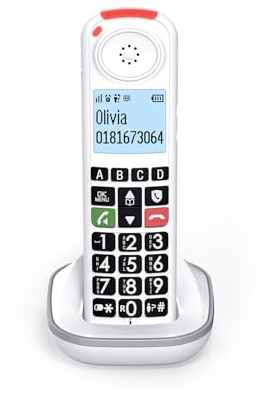 SWISSVOICE – Xtra 55 Handset – Zusätzliches Mobilteil für DECT Schnurlostelefon Swissvoice Xtra 2355, Xtra 2355 Duo und Xtra 3355 Combo – Einfache Installation – Funktioniert Nicht allein am Router