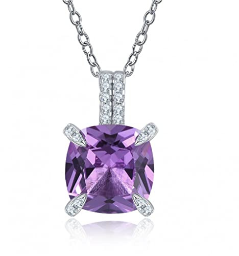 3.41ct naturliga ädelsten röd granat sterling silver kedja fina smycken för kvinnor