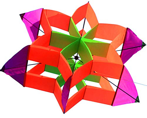 Hengda Kite-New Version 42 Inch So Beautiful 3D Lotus Flower Kite for Kids and Adults Easy to Carry with Flying Line