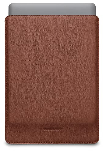 Woolnut Leder Sleeve Case Hülle Tasche für MacBook Pro 13 UNT Air 13/13.6 Zoll - Cognac Braun