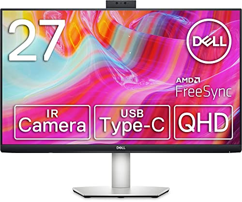 Dell S2722DZ 27-inch QHD 2560 x 1440 75Hz Video Conferencing Monitor, Pop-up Camera, Noise-Cancelling Dual Microphones, Dual 5W Speakers, USB-C connectivity, 16.7 Million Colors, Silver (Latest Model)